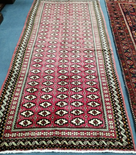 A Turkman rug, 295 x 130cm